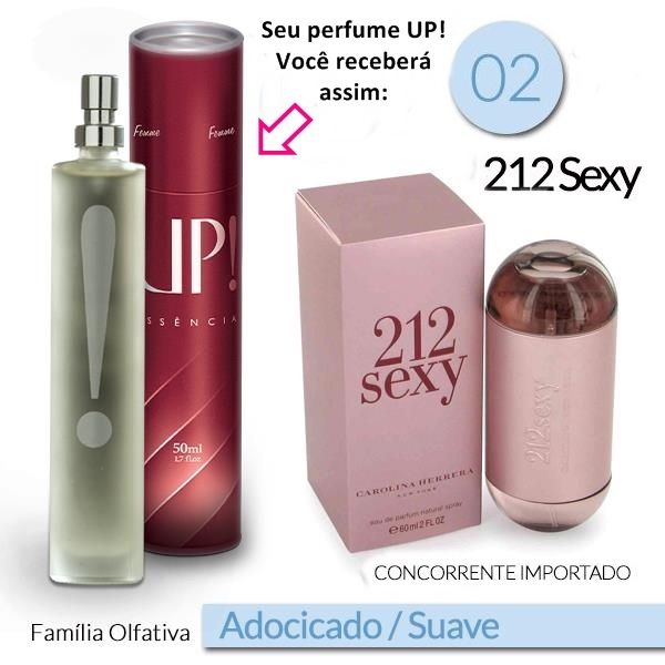 Perfume Feminino 50ml - UP! 02 - 212 Sexy