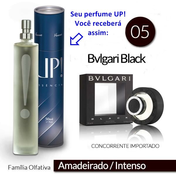 Perfume Masculino 50ml - UP! 05 - Bulgari Black